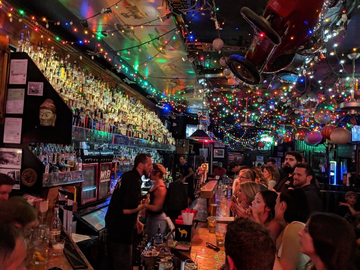 A busy bar on a show night